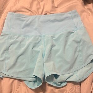 Light Blue Women's Active Shorts High Ride Size 4 2.5 inch!